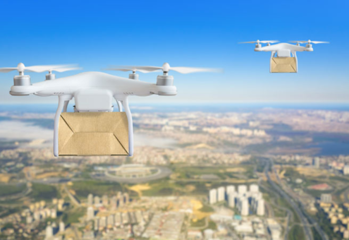 AI robotic drones deliver packages in Oman