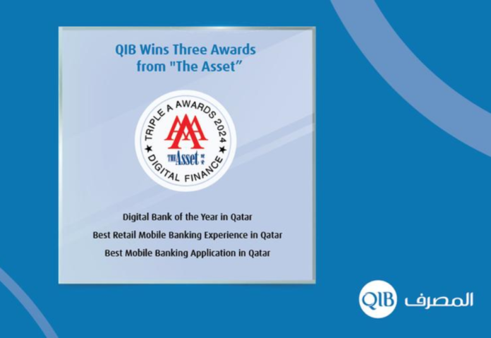 QIB wins three awards, crowned digital bank of the year in Qatar for the 4th year in a row from the asset