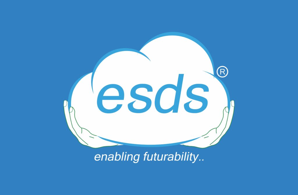 ESDS Logo Blue Background