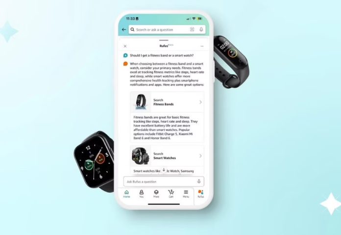 Amazon announces the beta launch of Rufus, a new generative AI-powered conversational shopping assistant, in India