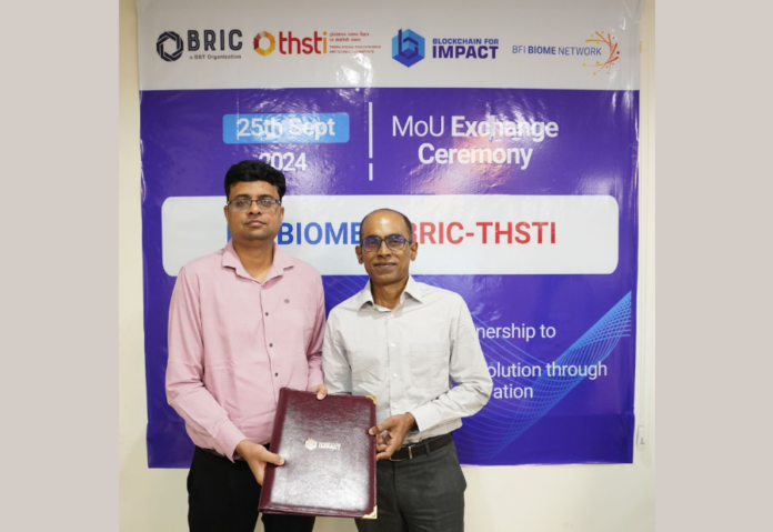 BRIC-Translational Health Science and Technology Institute (THSTI) partners with Blockchain for Impact (BFI) to accelerate biomedical research outcomes in India