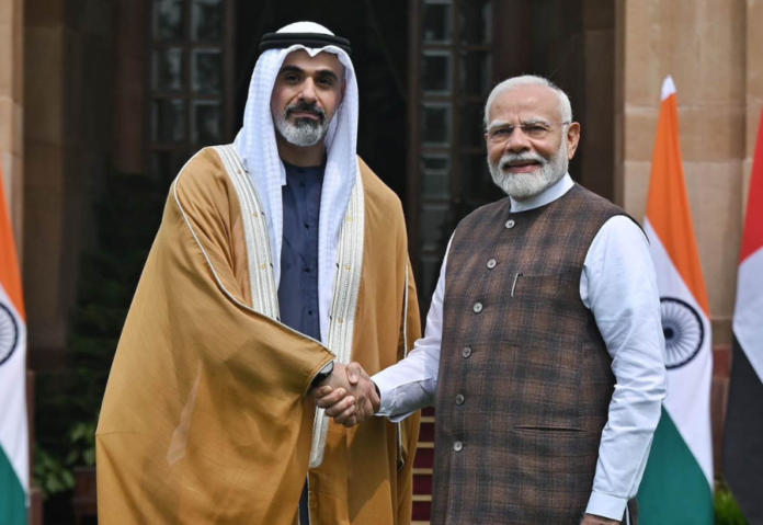 Prime Minister, Shri Narendra Modi welcomes Crown Prince of Abu Dhabi