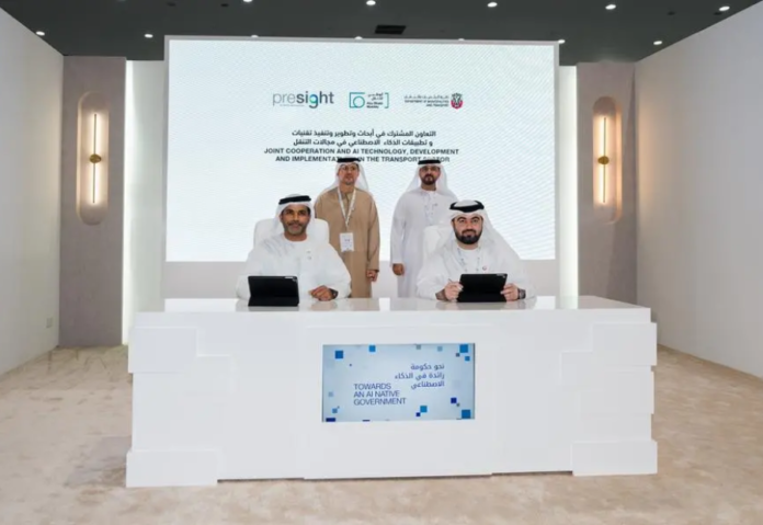 The Integrated Transport Centre (Abu Dhabi Mobility) signs MoU with Presight AI Technologies