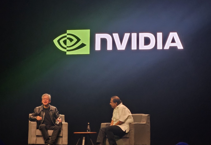 Nvidia CEO and Mukesh Ambani at the AI Summit 2024 discuss to make India an AI Hub