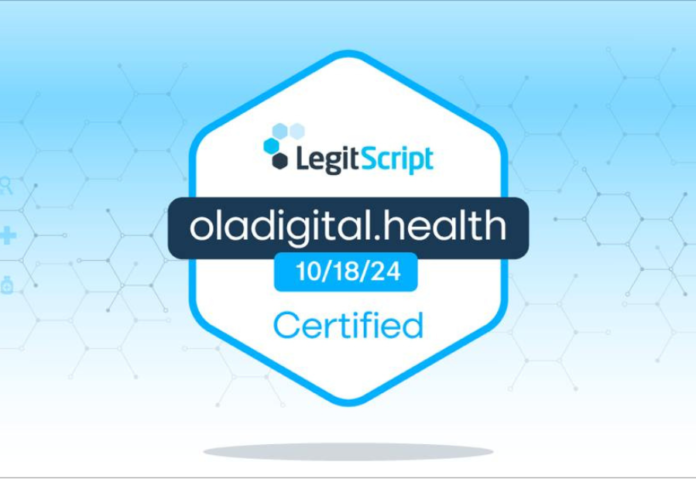 Ola Digital Health is Now LegitScript Approved - A Major Milestone in Compliance and Innovation for Telehealth Solutions