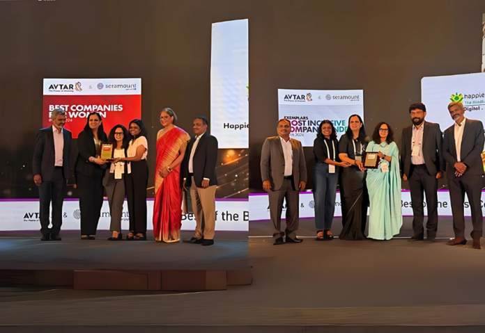 Happiest Minds recognized among 2024 Avtar & Seramount Best Companies for Women in India in IT and Exemplar of Inclusion in the Most Inclusive Companies Index