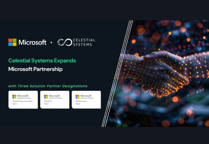 Celestial Systems Expands Microsoft Partnership with Three Solution Partner Designations